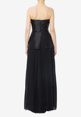 Solace London Claudette Twill Maxi Dress Black OS47033--BLACK