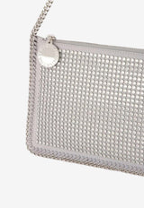 Stella McCartney Falabella Crystal-Embellished Shoulder Bag Silver 7P0076WP0702_8101