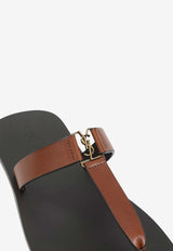 Babylone Burnished Leather Flip-Flop Sandals