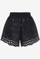 Broderie Anglaise Scalloped Shorts