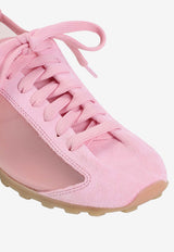 Suede and Technical Mesh Sneakers