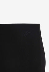 Ruffled Hem Viscose Bermuda Shorts