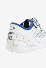 Distressed Leather Technical Sneakers