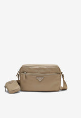 Prada Triangle Logo Nylon Crossbody Bag Beige 1BC167B1MRV44/T_PRADA-F0040