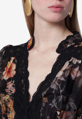 Zimmermann Carousel Lace Peplum Blouse Multicolor 7997TS263LI/S_ZIMM-BS