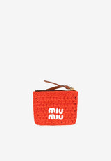 Miu Miu Crochet Knit Zipper Coin Purse Multicolor 5MB0702I0H_F049H