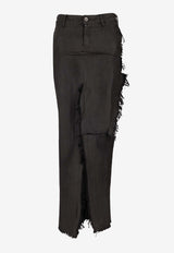 Rick Owens DRKSHDW Temple Denim Sliced Skirt Black DS01F4340SDBK_09