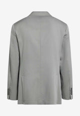Brunello Cucinelli Double-Breasted Silk Blazer Green MB4127BBDKSI/S_CUCIN-C1040