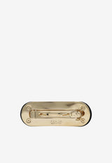 Prada Triangle Logo Hair Clip Black 1IF1292DMI/T_PRADA-F0632