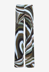 Iride Print Straight-Leg Pants
