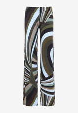 Iride Print Straight-Leg Pants