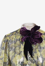 Après L’hiver Poppies Print Lurex Blouse