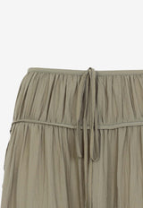 Gathered Midi Bubble Skirt