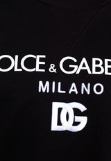 Dolce & Gabbana Embroidered Logo Sweatshirt Black G9WI3Z FU7DU-N0000