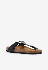 Birkenstock Gizeh Birko-Flor Sandals Black 43663 0-PATENT BLACK