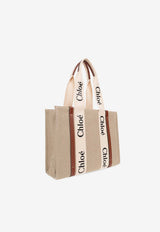 Chloé Medium Woody Tote Bag Beige CHC22AS383 I26-90U