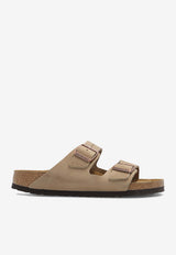 Birkenstock Arizona Oiled Nubuck Leather Slides Beige 552813 0-TABACCO BROWN