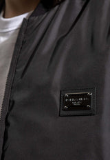 Dolce & Gabbana Logo Plaque Bomber Jacket Black G9ABPT G7F2J-N0000