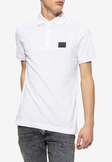 Dolce & Gabbana Logo Plaque Polo T-shirt White G8PL4T G7F2H-W0800