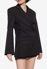 Jacquemus Tibau Double-Breasted Blazer Black 231JA022 1333-990