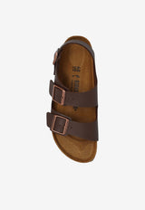 Birkenstock Milano Birko-Flor Sandals Brown 34703 0-DARK BROWN