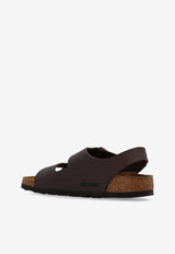 Birkenstock Milano Birko-Flor Sandals Brown 34703 0-DARK BROWN
