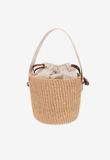Chloé Small Woody Raffia Bucket Bag Beige CHC22SS381 G55-101