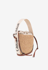 Chloé Small Woody Raffia Bucket Bag Beige CHC22SS381 G55-101
