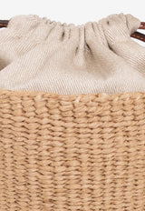 Chloé Small Woody Raffia Bucket Bag Beige CHC22SS381 G55-101
