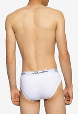 Dolce & Gabbana Logo Waistband Briefs - Set of 2 White M9C03J ONN95-W0800
