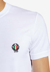 Dolce & Gabbana Emblem and Laurel Logo Patch T-shirt White M8C03J ONN94-W0800