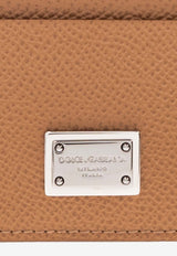 Dolce & Gabbana Logo Plaque Leather Cardholder Brown BP0330 AG219-8M417