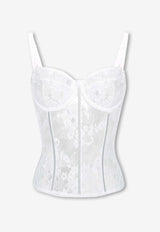 Dolce & Gabbana Lace Corset Top White O7D67T ONO15-W0800