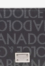Dolce & Gabbana Logo Plaque Faux Leather Wallet Black BP1321 AJ705-8B969