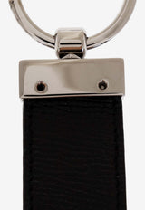 Dolce & Gabbana Logo Plaque Leather Keyring Black BP1371 AG219-80999