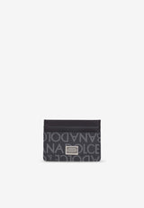 Dolce & Gabbana Logo Plaque Leather Cardholder Gray BP0330 AJ705-8B969