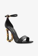 Dolce & Gabbana Keria 105 Nappa Leather Sandals Black CR0739 AV967-80999