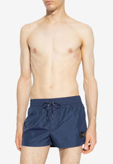 Dolce & Gabbana Logo Plaque Swim Shorts Navy M4E48T ONO06-B0310