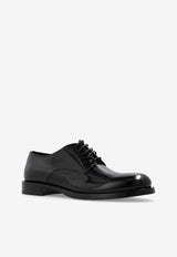 Dolce & Gabbana Glossy Leather Derby Shoes Black A10793 A1037-80999