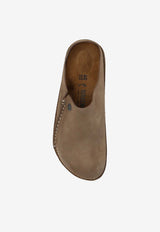 Birkenstock Zermatt Suede Slides Taupe 1021366 0-GRAY TAUPE