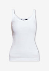 Dolce & Gabbana Ribbed Knit Tank Top White F8U09T FU7AV-W0800