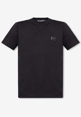 Dolce & Gabbana Logo Plaque Crewneck T-shirt Black G8PT1T G7F2I-N0000
