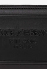 Dolce & Gabbana Logo Plaque Zip-Around Leather Wallet Black BP2522 AG218-80999