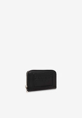 Dolce & Gabbana Logo Plaque Zip-Around Leather Wallet Black BP2522 AG218-80999