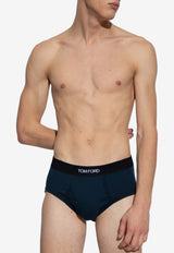 Tom Ford Logo Waistband Briefs Navy T4LC11040 0-412