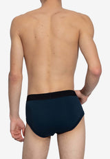 Tom Ford Logo Waistband Briefs Navy T4LC11040 0-412
