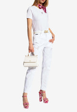 Dolce & Gabbana Embellished DG Logo T-shirt White F8U08Z G7B3U-W0800