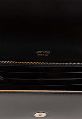 Jimmy Choo Emmie Patent Leather Chain Clutch Black EMMIE PAT-BLACK LIGHT GOLD