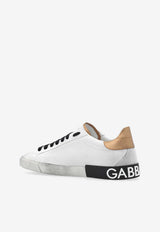 Dolce & Gabbana Portofino Vintage Low-Top Sneakers White CS2203 AO326-8G022