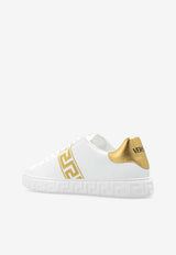 Versace Greca Lurex Low-Top Sneakers White 1014460 1A00776-2W110